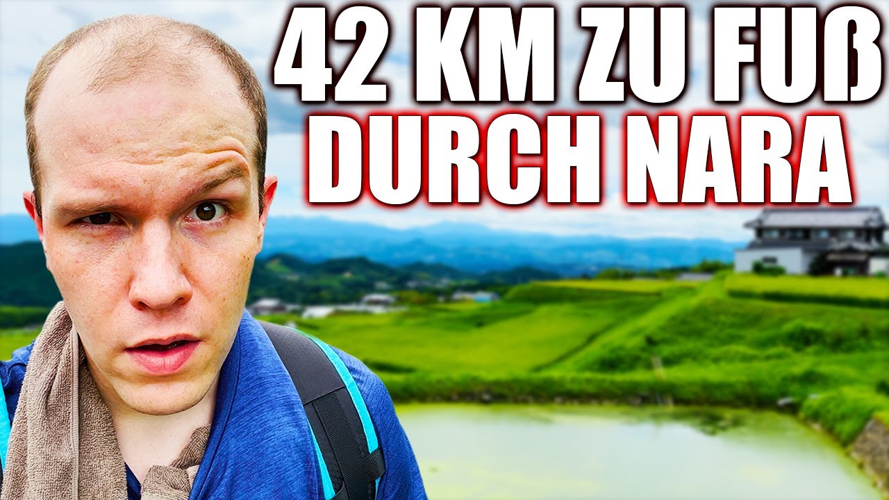 42 km zu Fuß durch japanische Dörfer in Nara - Reisfelder und geheimnisvoller Schrein 【Japan Vlog】
