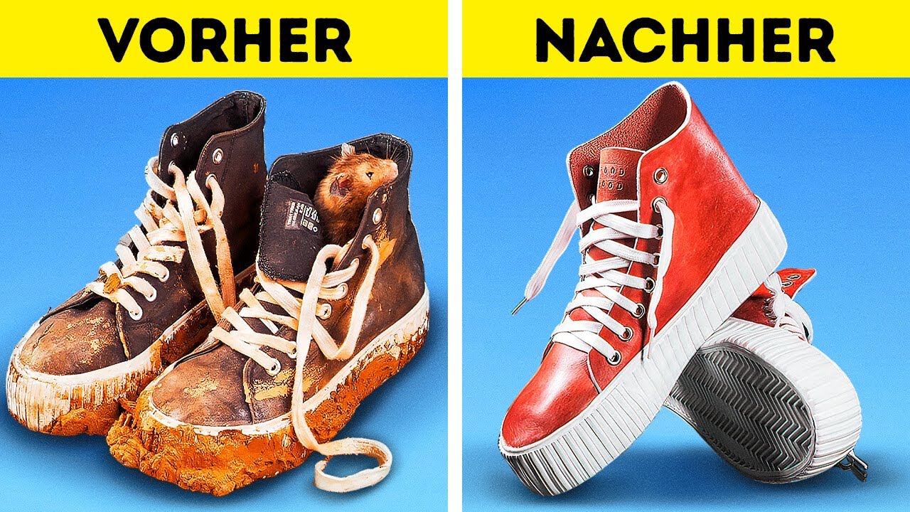 35 geniale Tricks, um alte Schuhe zu restaurieren