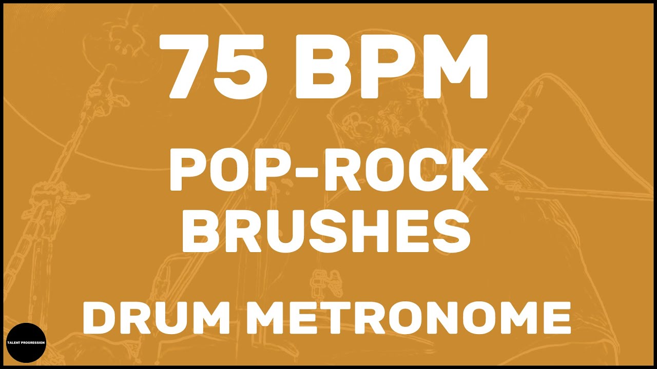 Pop-Rock Brushes | Drum Metronome Loop | 75 BPM