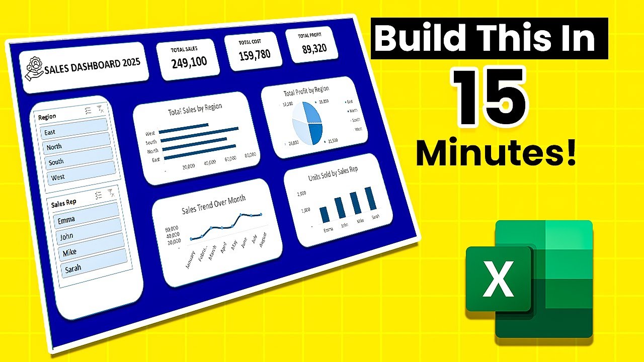 Build an Interactive Excel Dashboard in Just 15 Minutes!