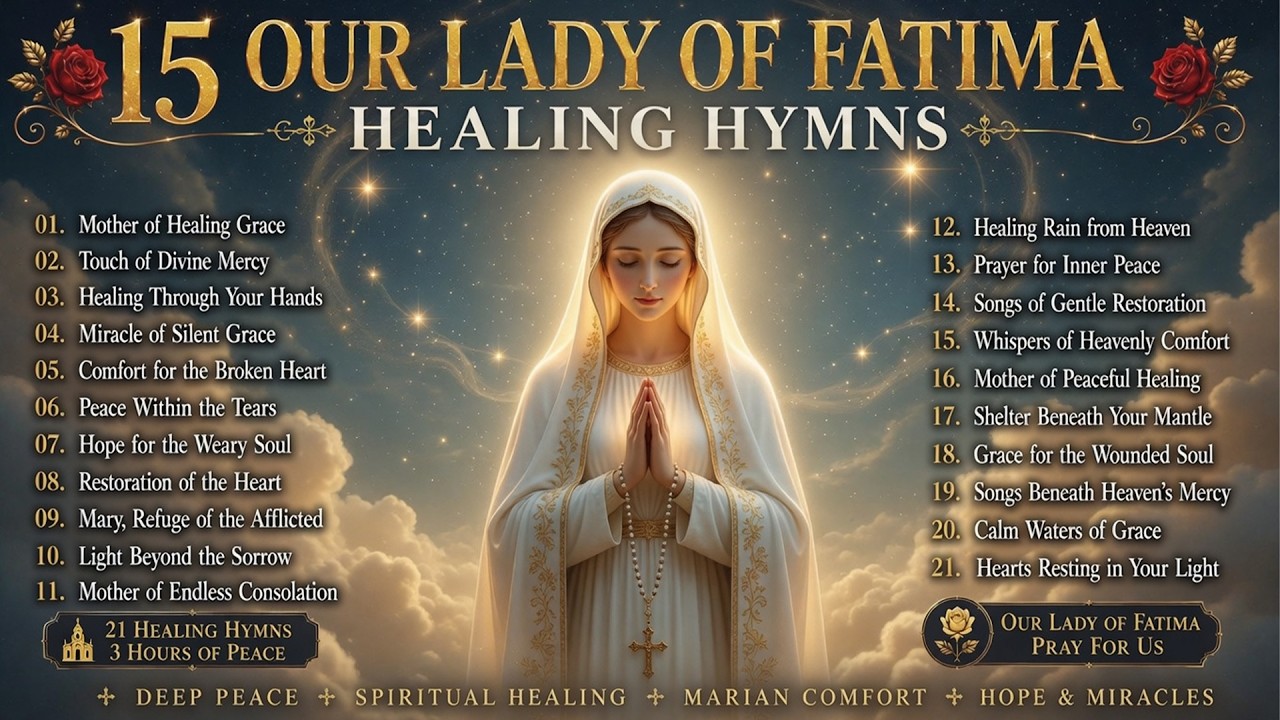Our Lady of Fatima Healing Songs 🌹 15 Catholic Hymns for Peace, Miracles & Prayer