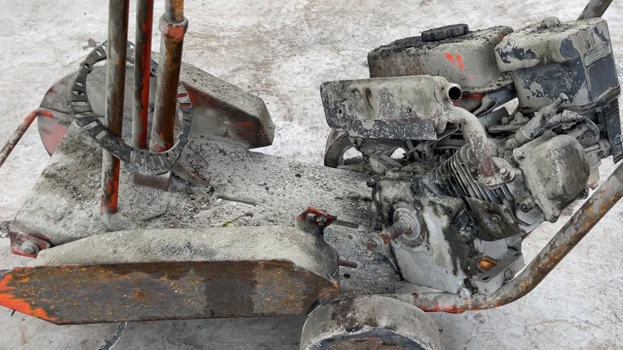 Restoring Concrete Cutting Machine for Asphalt // 4-Stroke Engine