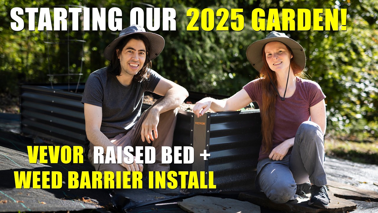 Starting Our 2025 Garden! VEVOR Raised Bed + Weed Barrier Install