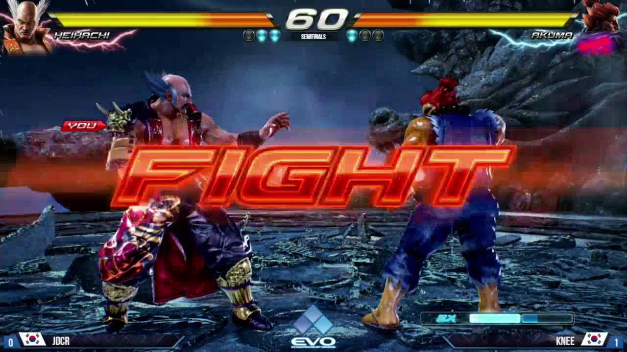 EVO 2016 - Tekken 7 - Semifinals - JDCR (Heihachi) vs Knee (Akuma)