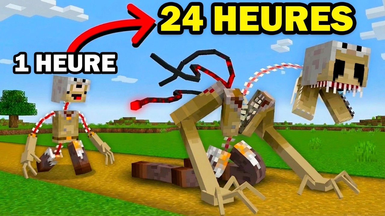 24H Pour devenir le PARASITE ULTIME sur Minecraft !