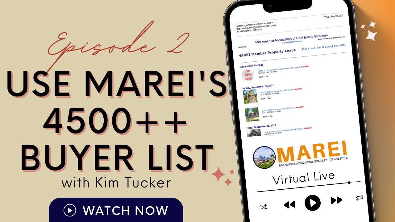 MAREI Virtual Live: Episode 2 - How to use MAREI's 4,500+ Buyer's List