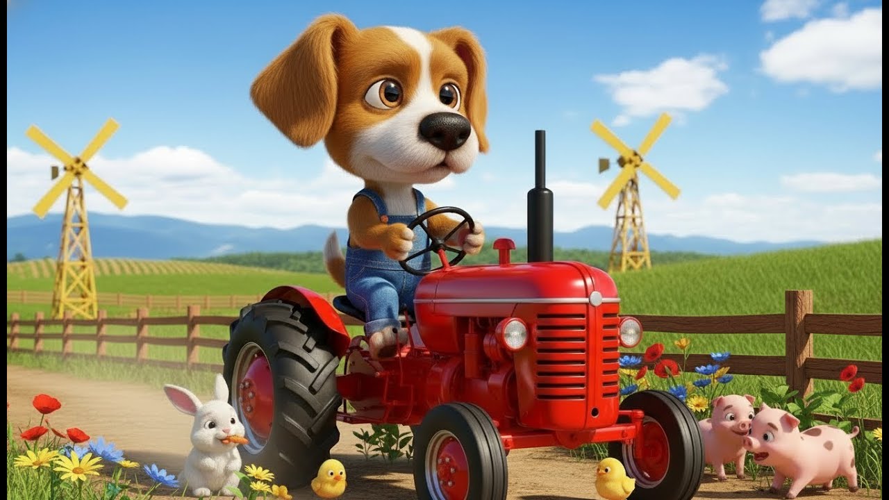 A Happy Day at the Funny Farm 🐷🐥| Dog Story