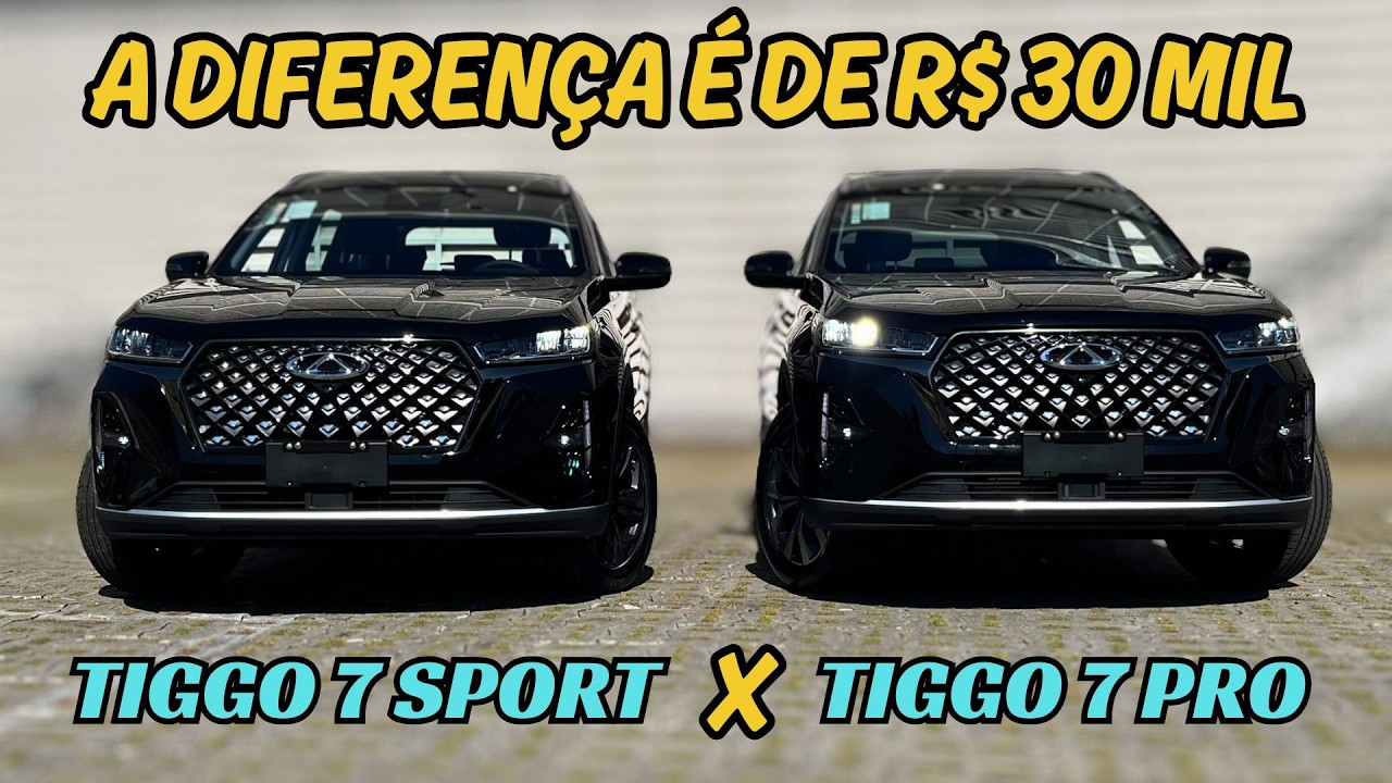 TIGGO 7 SPORT 2026 vs TIGGO 7 PRO MAX DRIVE 2026: Vale pagar R$ 30 mil a mais?