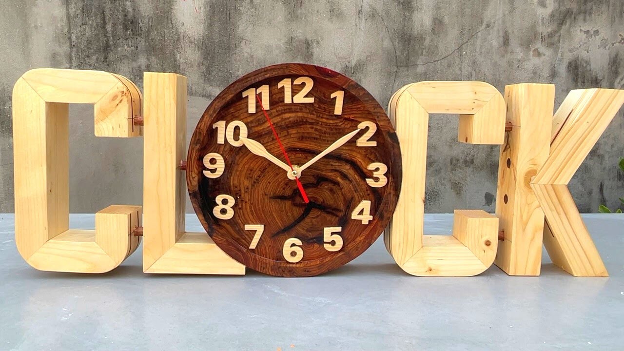 Amazing woodworking ideas - The process of making a wonderful clock out of scrap wood.