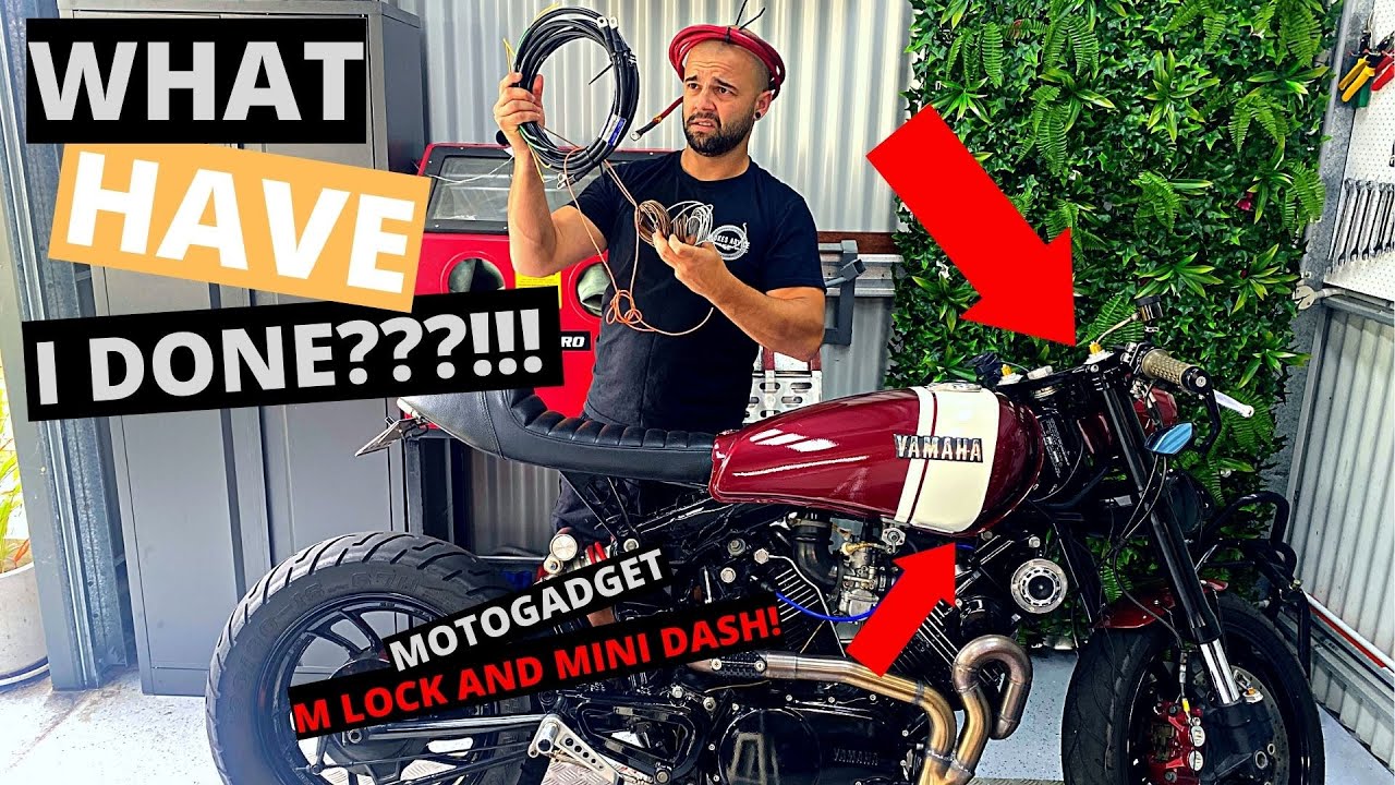 Installing a new dash and wireless ignition on my Virago Cafe Racer! Ep 1