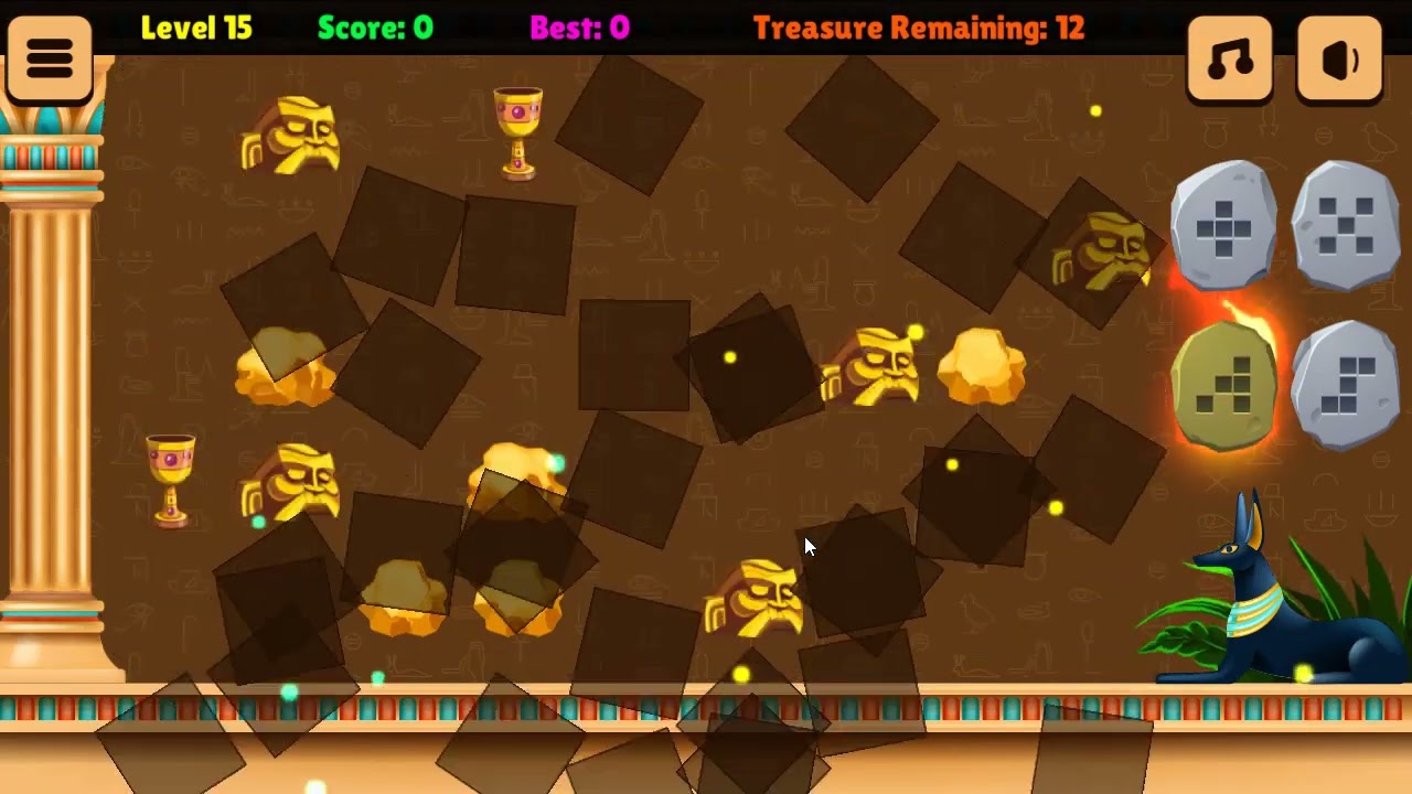 Treasure Puzzle Game Solutions to all 24 Levels