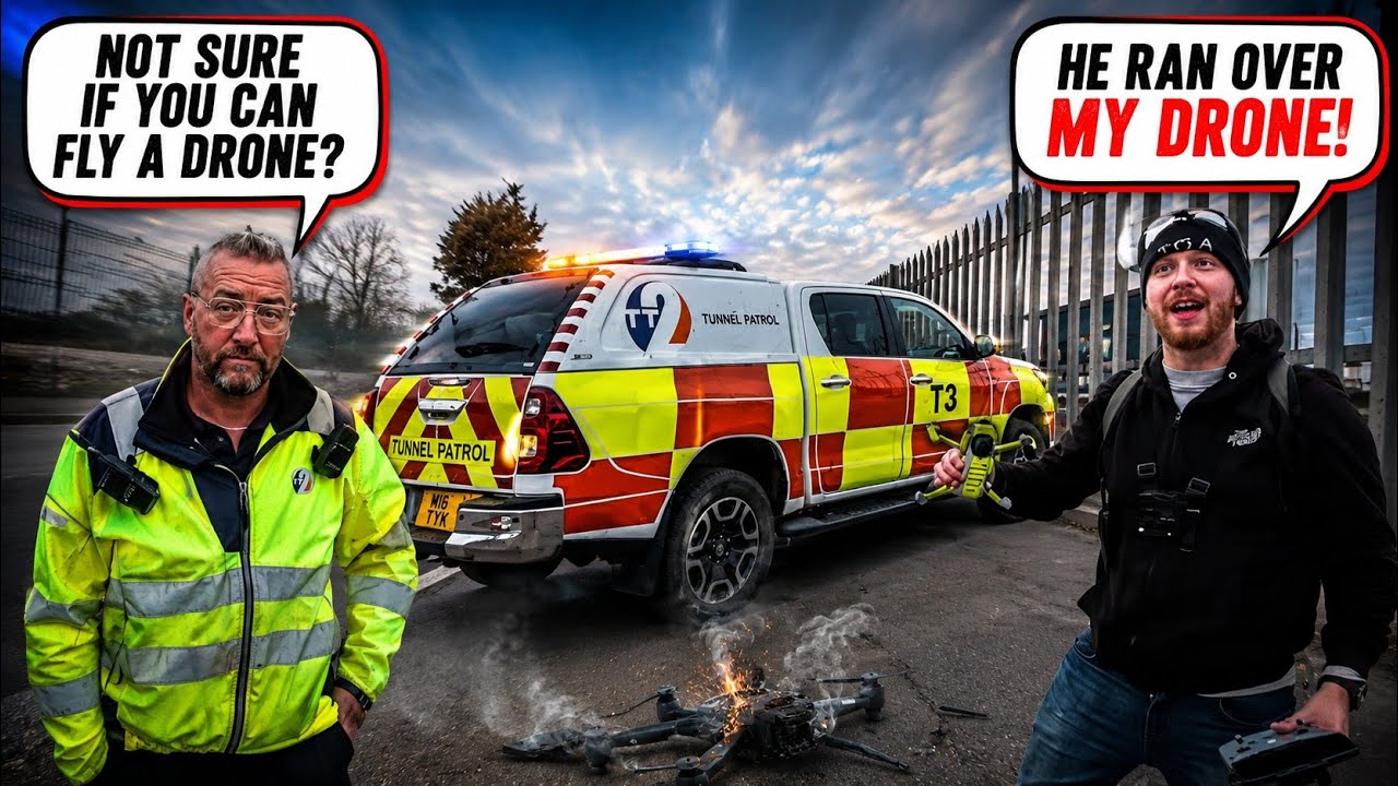 MAN RUNS OVER DRONE During Tyne Tunnel Audit In Newcastle!