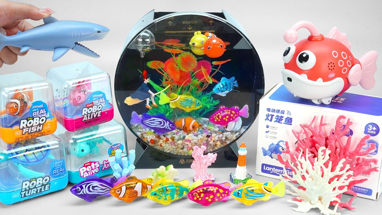 Ultimate Toys Collection, Satisfying Unboxing Zuru Robo Fish & Light Robo Fishing Aquarium ASMR