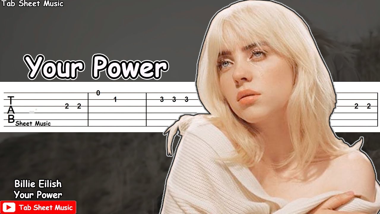 Billie Eilish - Your Power Guitar Tutorial | TAB