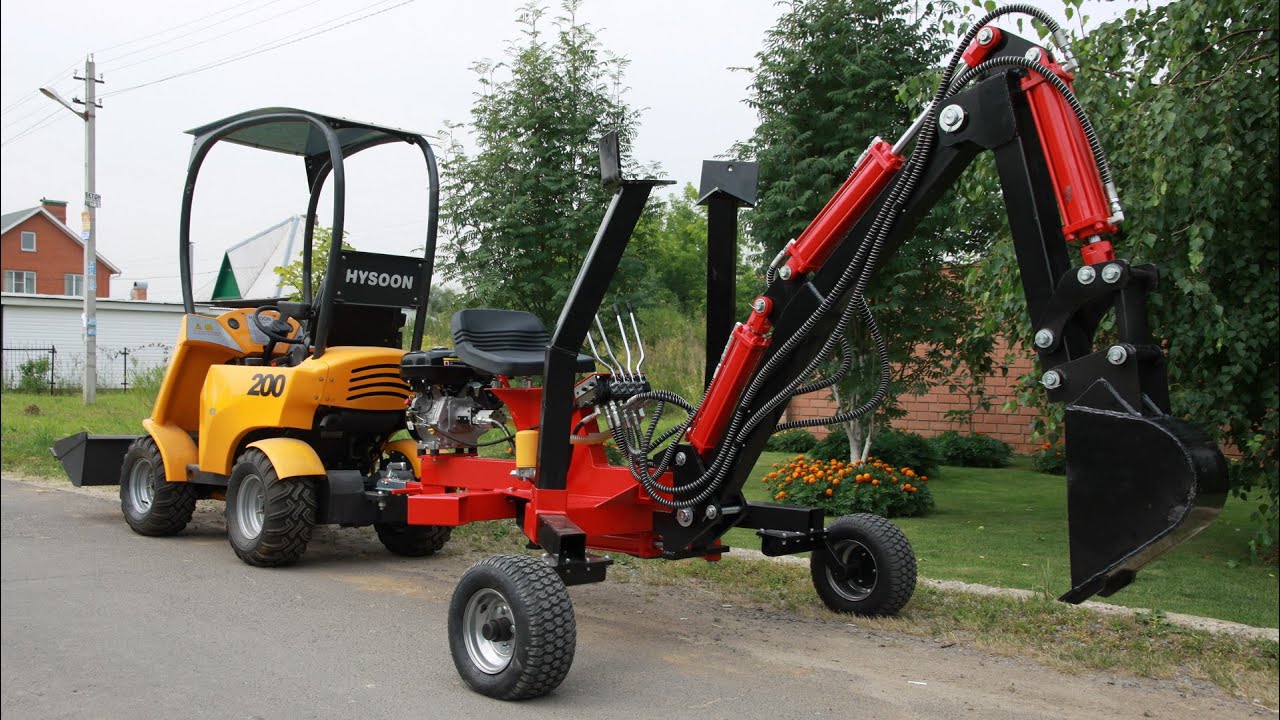 The cheapest towable backhoe HBP-9. Full review, all the truth.