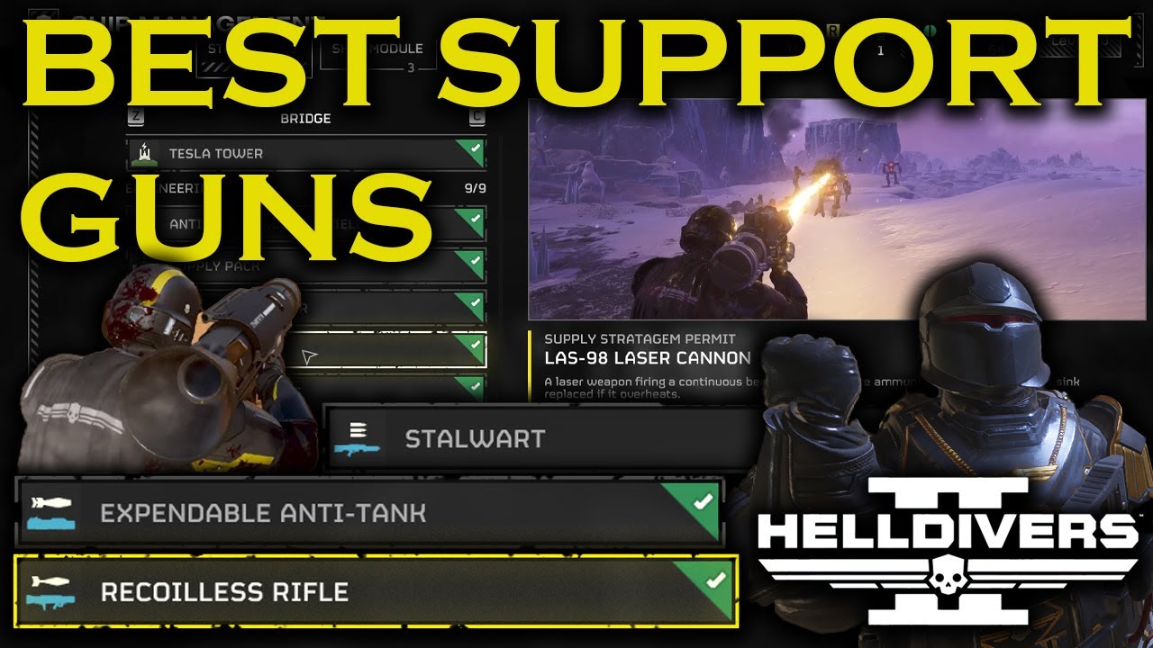TOP 6 BEST SUPPORT WEAPON STRATAGEMS IN HELLDIVERS 2