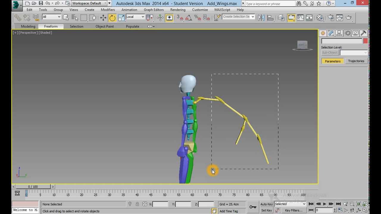 Adding Wings (Extra bones) to a Bi Ped in 3DS Max