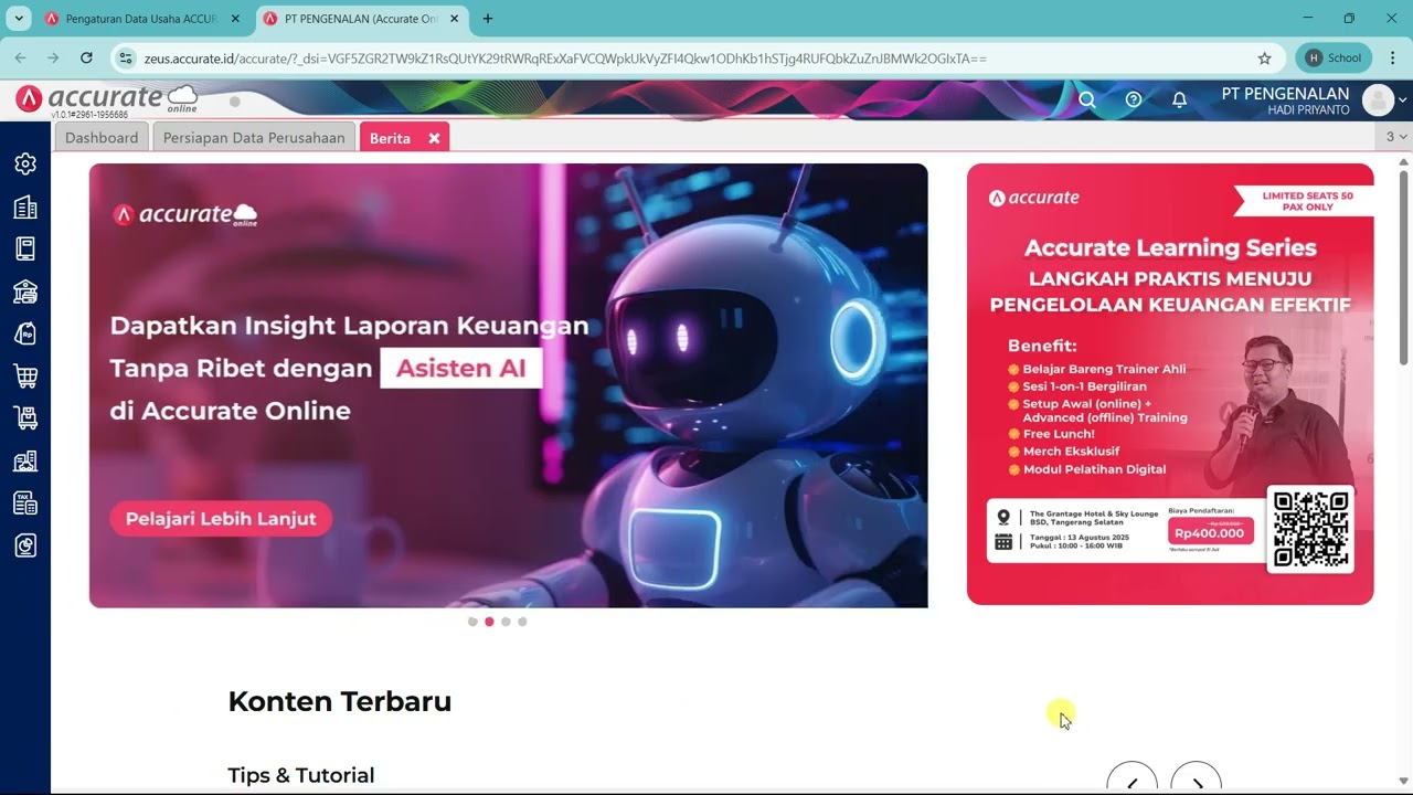 PEMULA WAJIB TAU, PENGENALAN FITUR-FITUR ACCURATE ONLINE