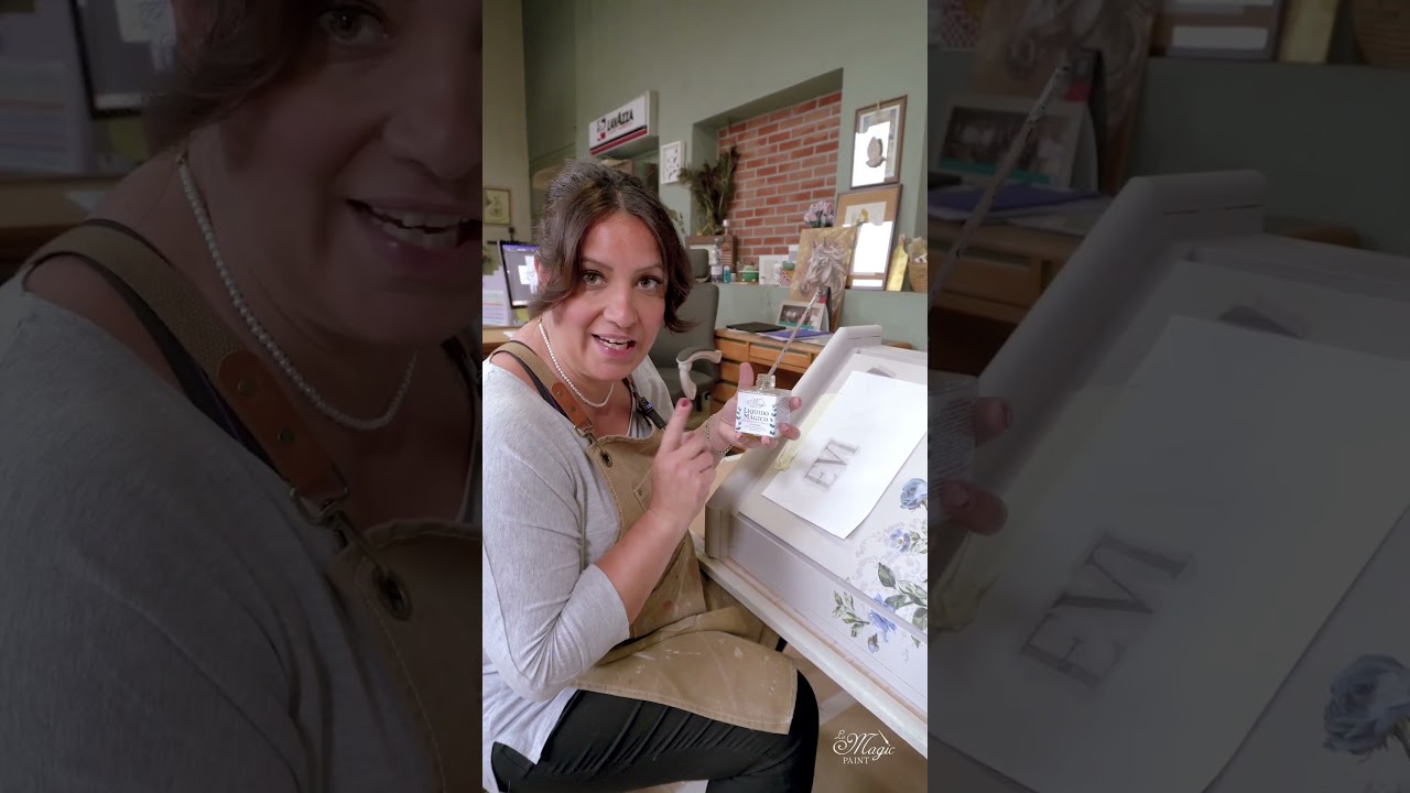#shorts Restyling mobile lucido con Transfer e Magic Paint Chalk Paint Fai Da Te DIY ElisaMagicPaint