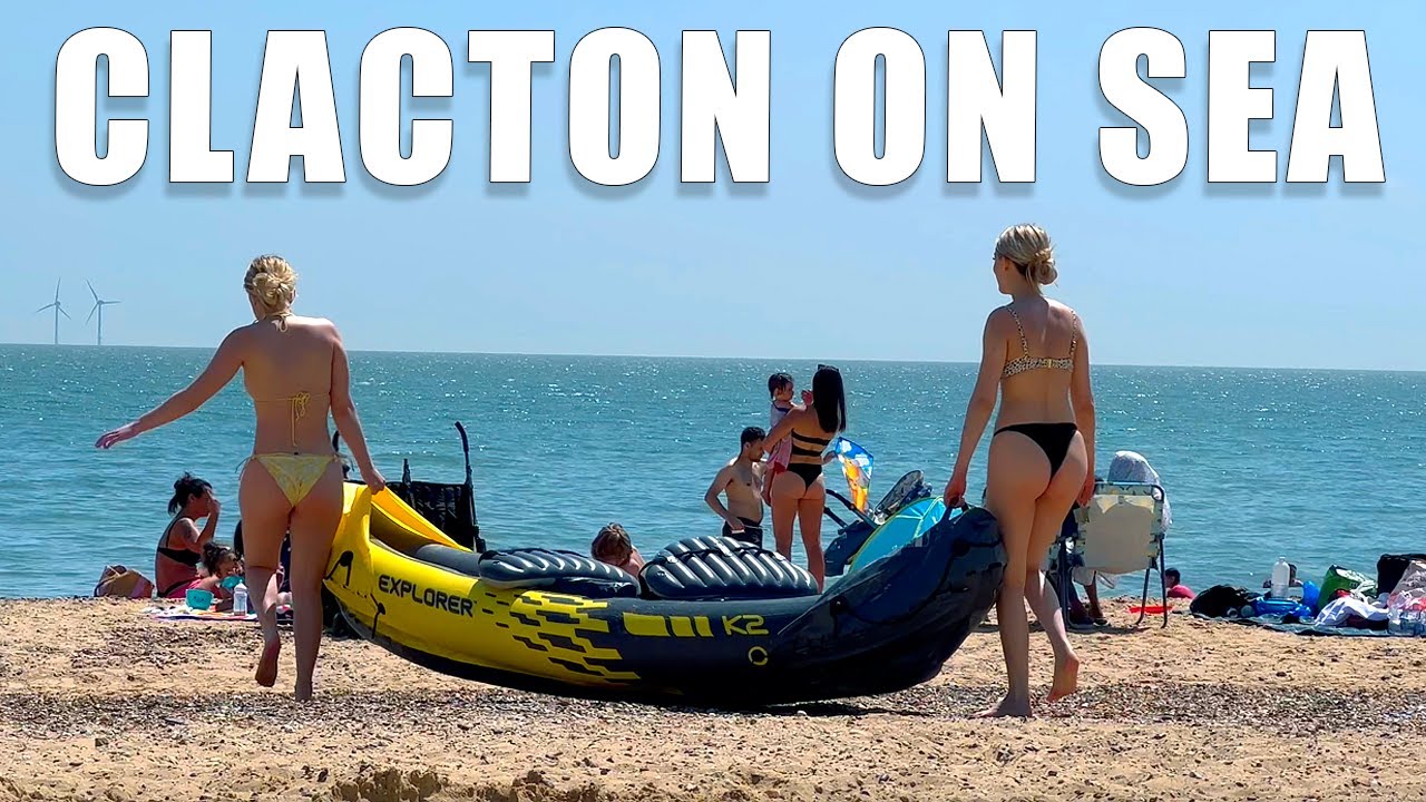 🇬🇧 Clacton on Sea Beach Walk 4K - Amazing Beach in UK 2024 | Incl. Driving London to Clacton-on-Sea