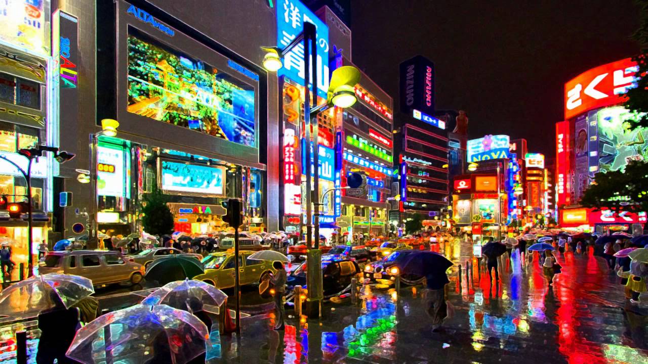 Rainbow Beautiful City Night Wallpaper