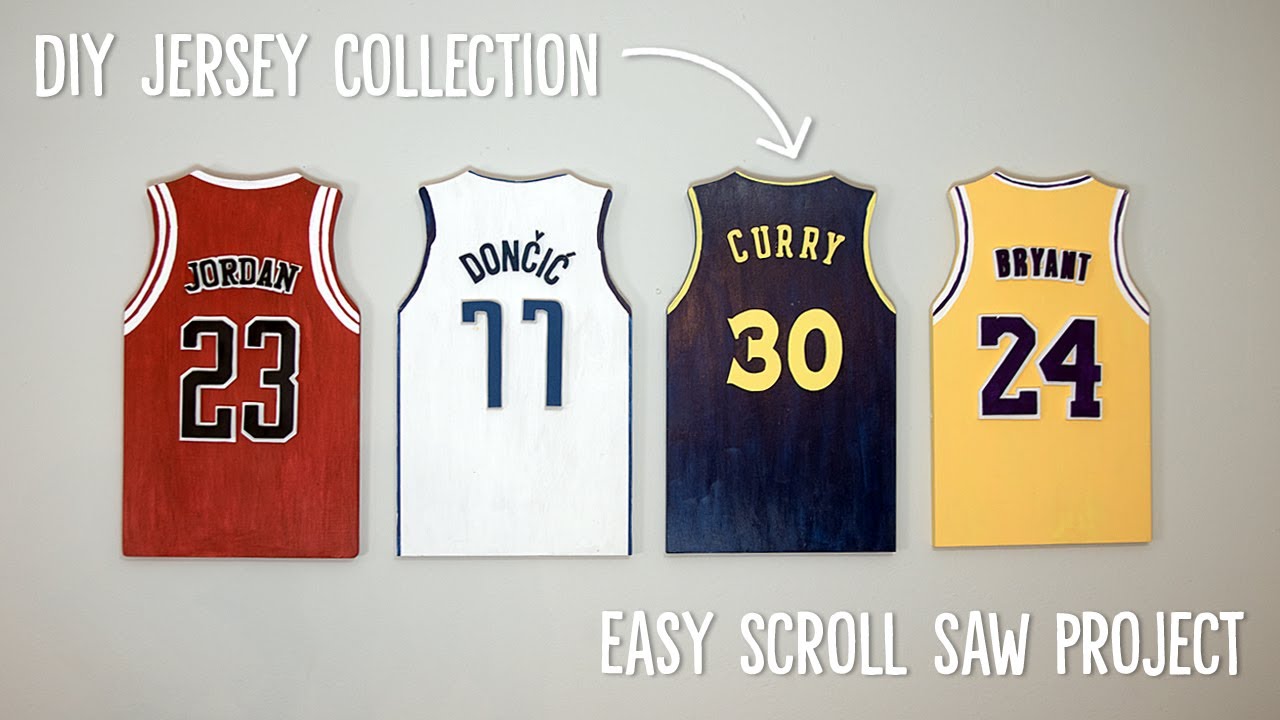 Handmade Basketball Jersey Wall Decor // Scroll Saw Signs