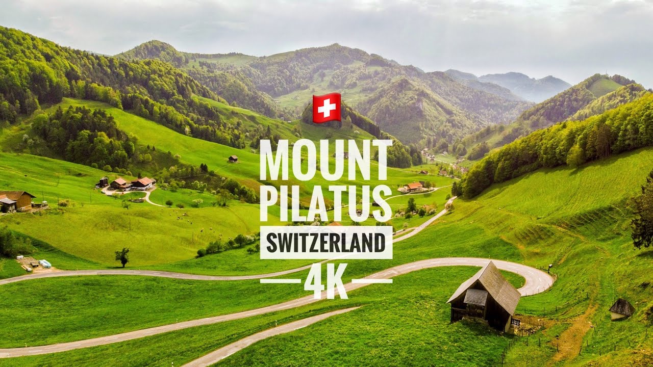 MOUNT PILATUS IN SWITZERLAND CABLE CAR RELAXING VIEW 4K