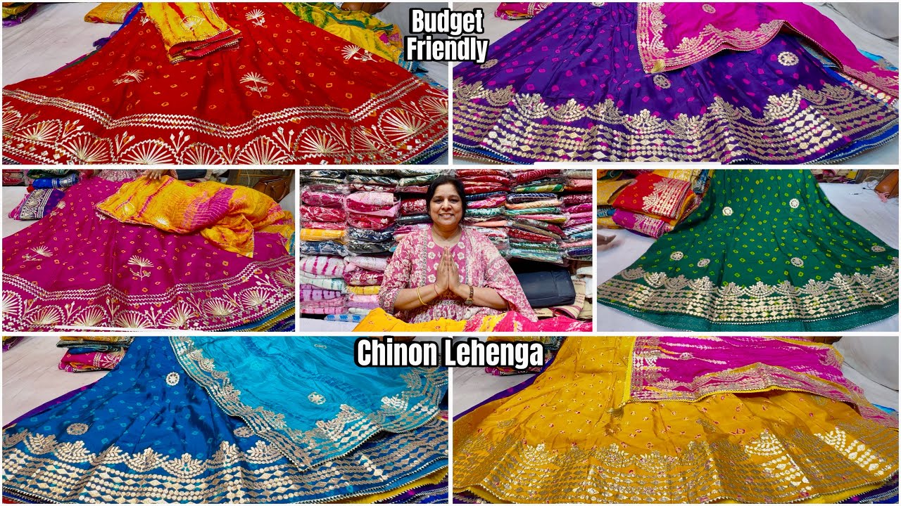 Fancy Designer Lehenga :  Chinon 12 Kali & Shibori Tie Dye Lehenga in Jaipuri Style | Mandal Special