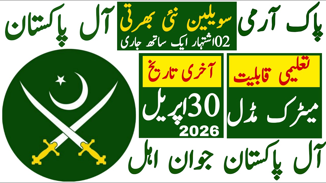 Pakistan Army Civilian Latest Jobs 2026 | Pak Army New Jobs | Technical Job Info 1.0