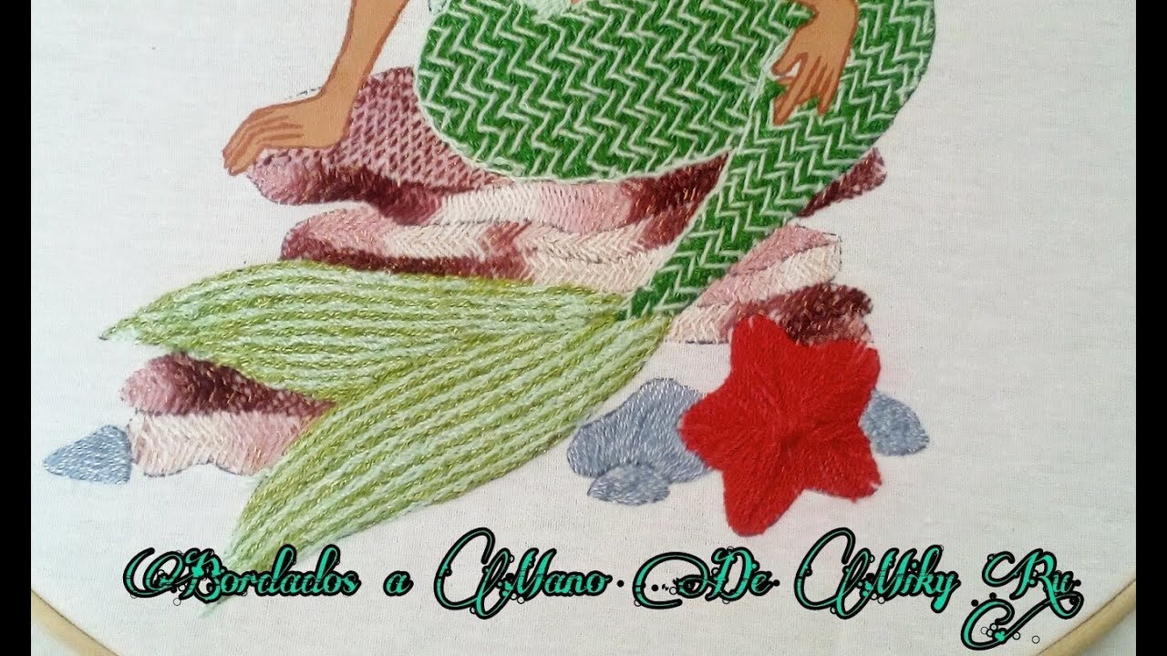 Bordado Fantasia Puntada Aleta De La Sirena.