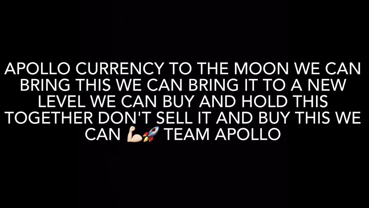 Apollo Currency rocket to the moon