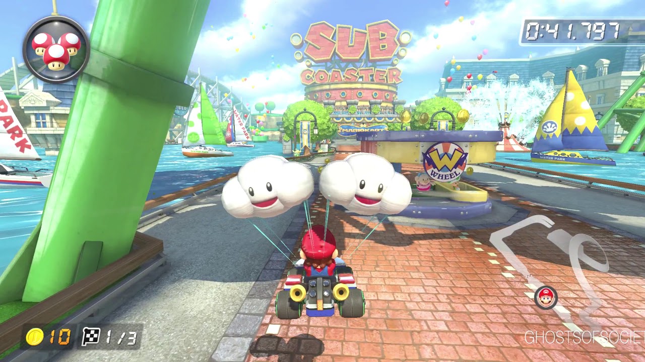 Mario Kart 8 Deluxe  - Time Trial - Mushroom Cup 4K No Commentary