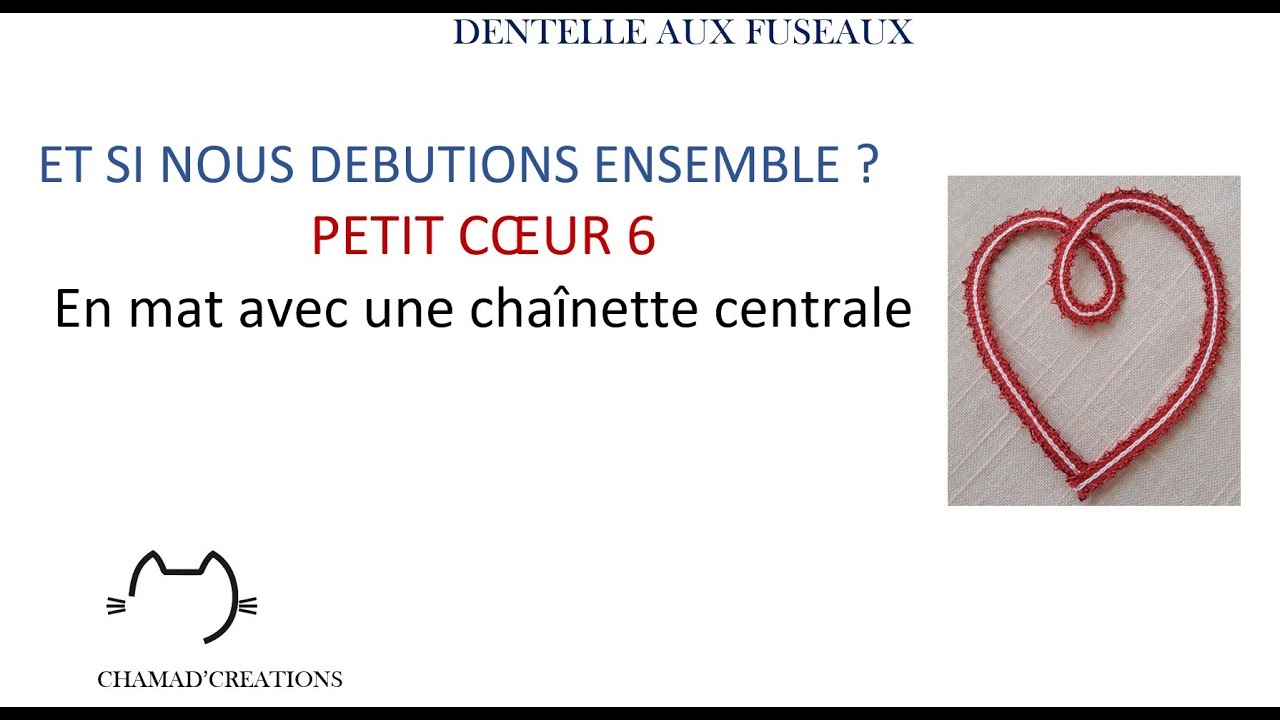 Et si nous débutions ensemble? Petit coeur 6: mat et chaînette