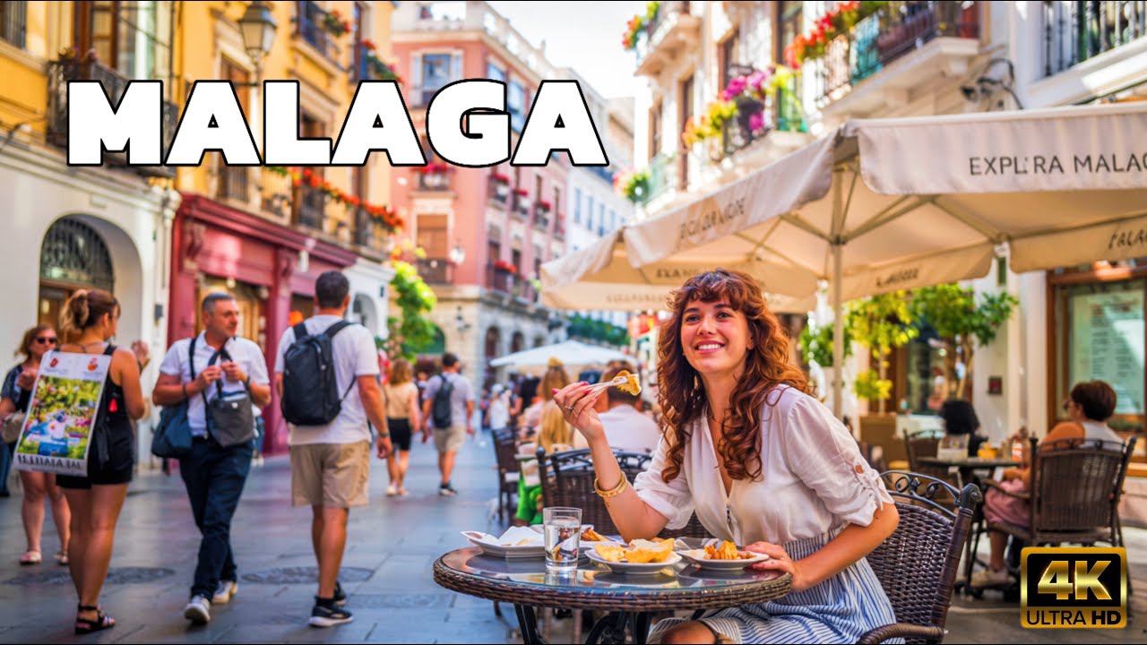 MALAGA Spain: Feel the Heat! Costa del Sol Walking Tour in Stunning 4K