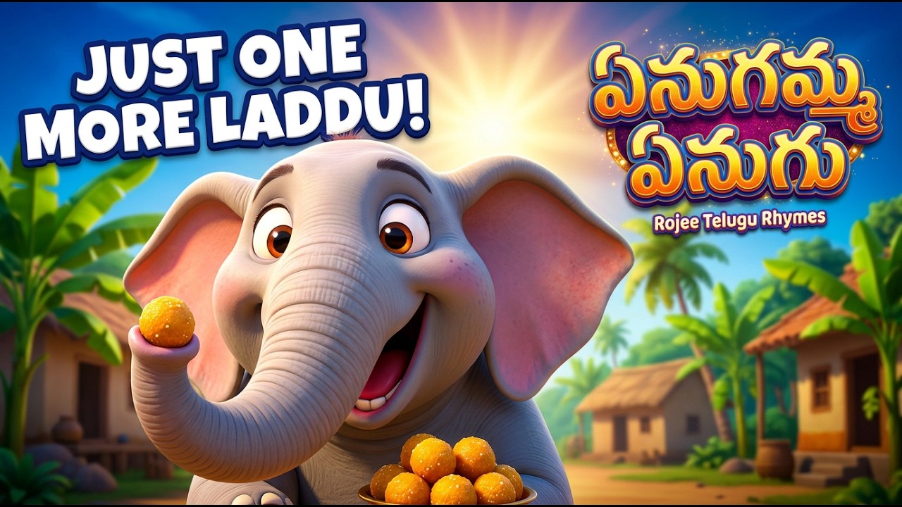 Enugamma Enugu | ఏనుగమ్మ ఏనుగు | Telugu Learning for Kids | Rojee Telugu Rhymes #telugurhymes