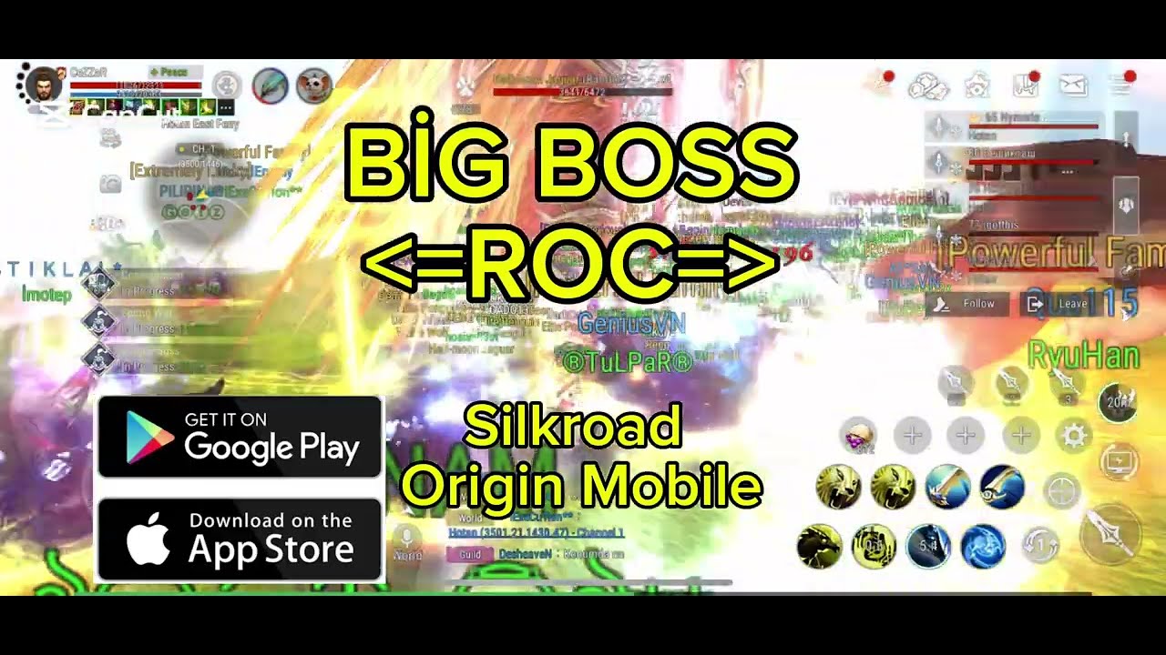 Silkroad Origin Mobile  90 lvl master  ve sipring war  big uniq ROC  hotan