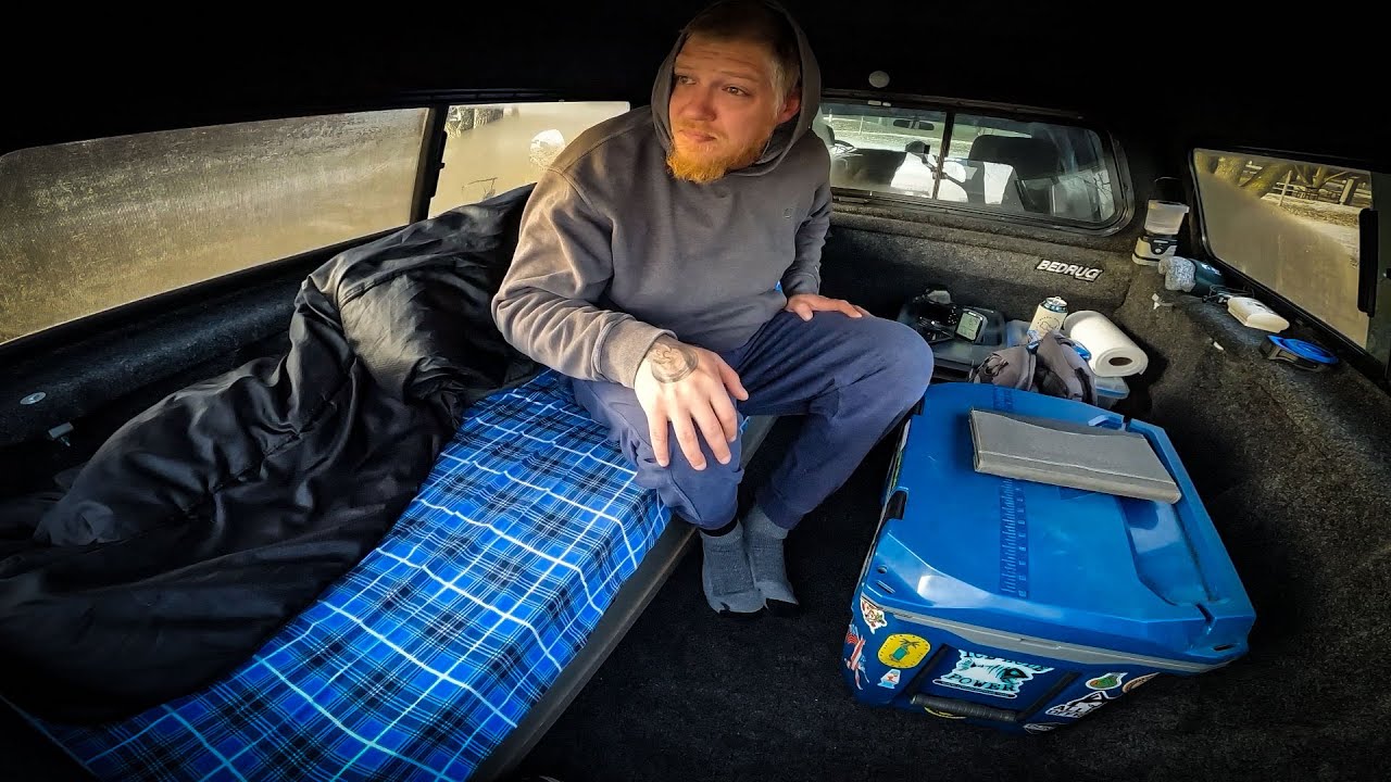 Solo Truck Camping - A Sunken Steamboat & Spicy Soup
