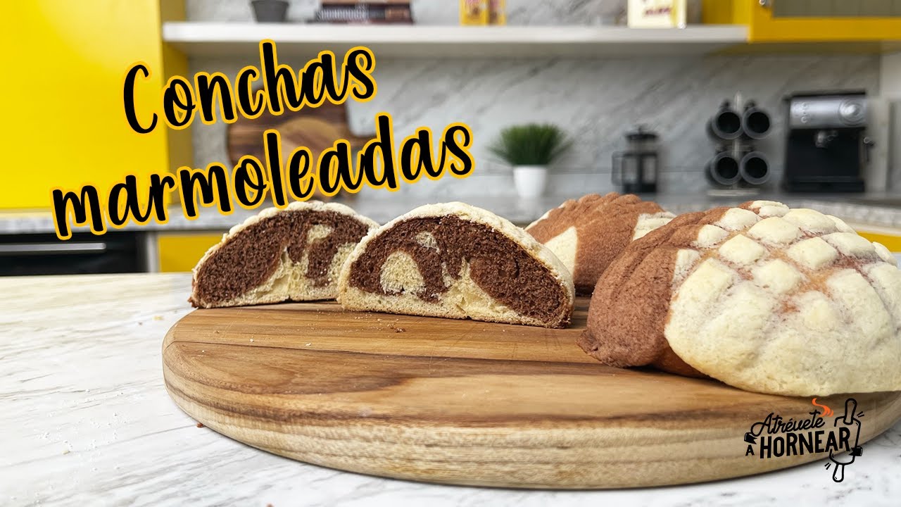 &iexcl;Receta de conchas marmoleadas!