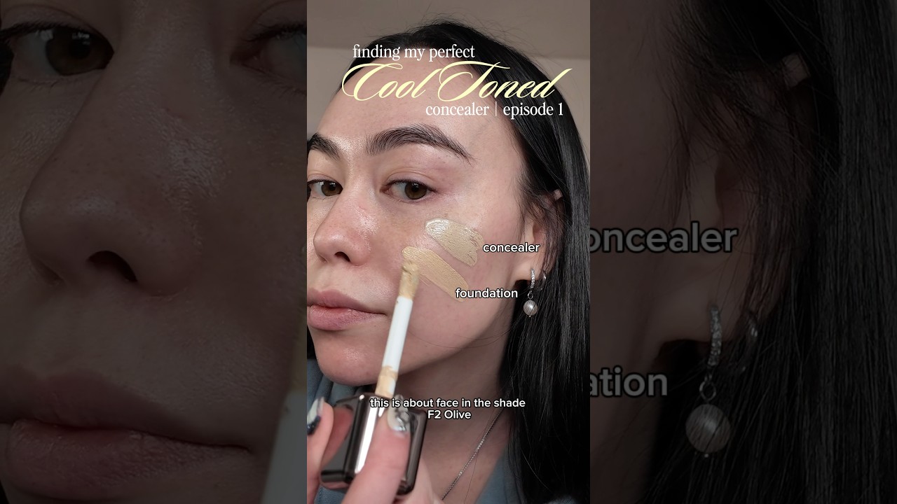 trying the olive 🫒 concealer from about-face! ep. 1 finding my perfect cool toned match