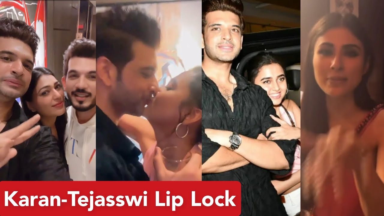 Karan Kundra & Tejasswi Prakash Party With Arjun Bijlani & Mouni Roy |Karan-Tejasswi Kiss At A Party