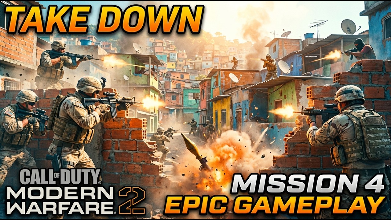 Call of Duty: Modern Warfare 2 – Mission 4 Walkthrough | Takedown Favela Chase Gameplay