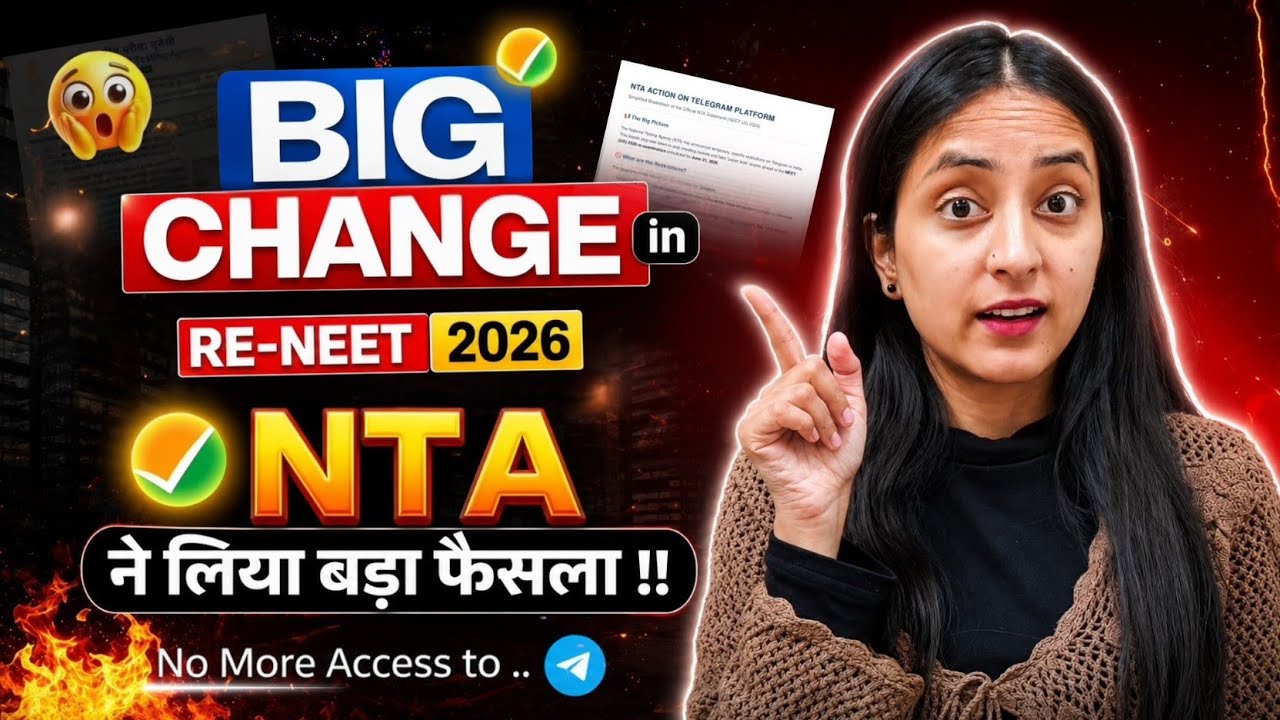 🚨Urgent Notice for RE-NEET 2026 | NTA Banned Telegram⚠️ #neet #neet2026 #update #yt