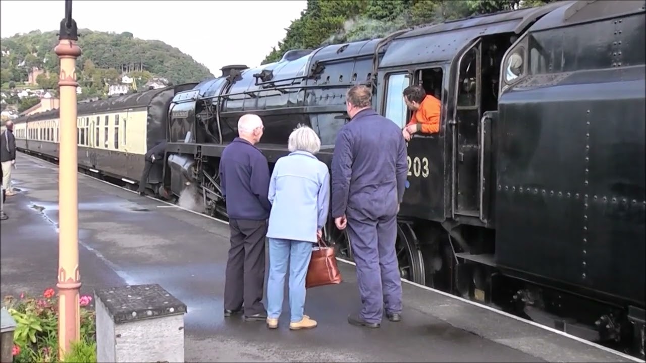 A CLOSE UP OF BLACK PRINCE AT MINEHEAD STATION WSR