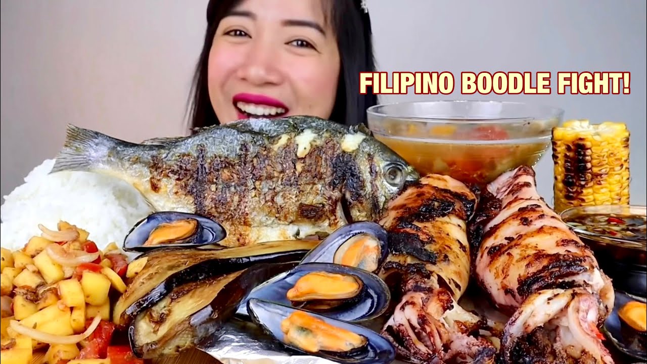 BOODLE FIGHT IHAW-IHAW | FILIPINO FEAST | MUKBANG PHILIPPINES