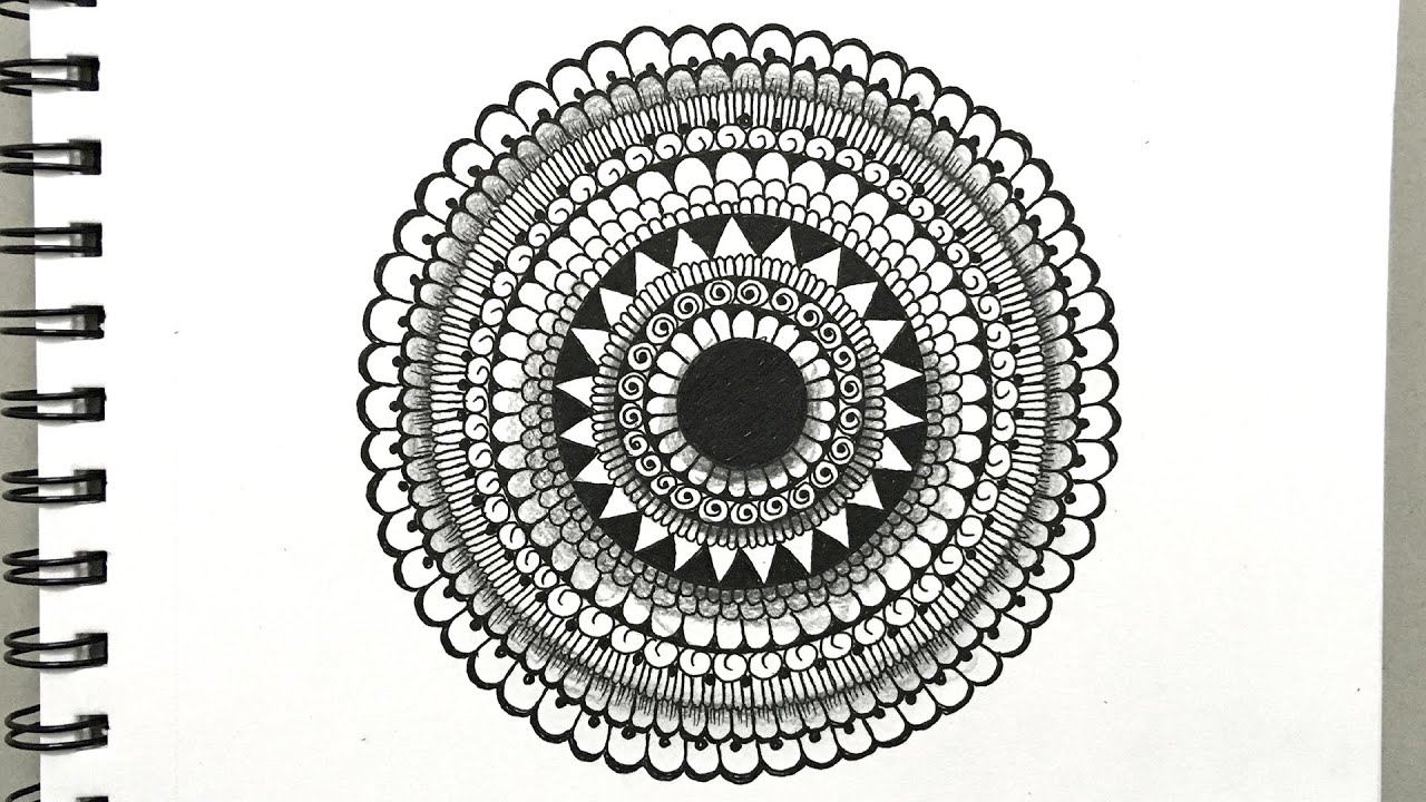 Beautiful Floral 3D Mandala Drawing | Easy Mandala Art for Beginners