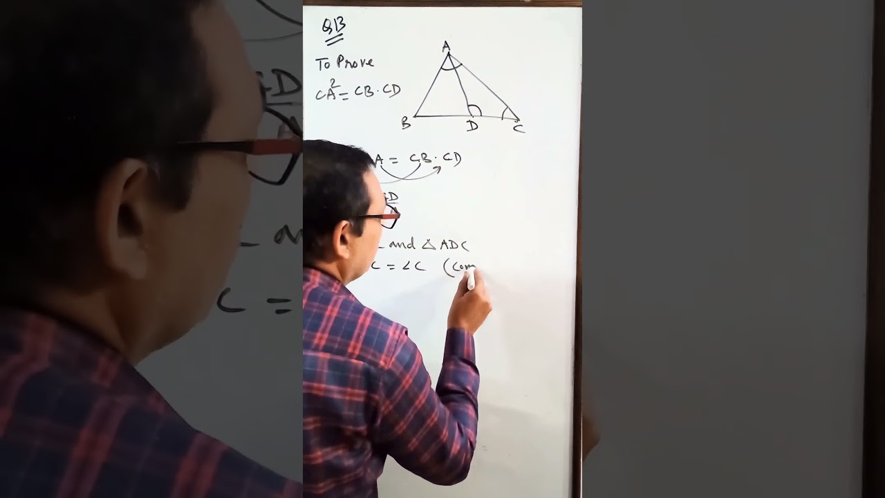 Ex 6.3 Q13 Class 10 Math NCERT | Chapter 6 Triangles | &ang;ADC = &ang;BAC | Prove CA&sup2; = CB&middot;CD | Fast & Easy