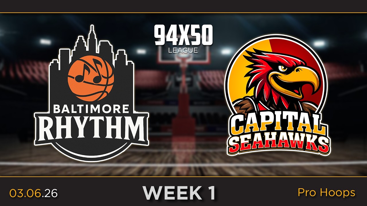 Baltimore Rhythm at Capital Seahawks - WEEK 1 - 94x50 Professional Basketball League