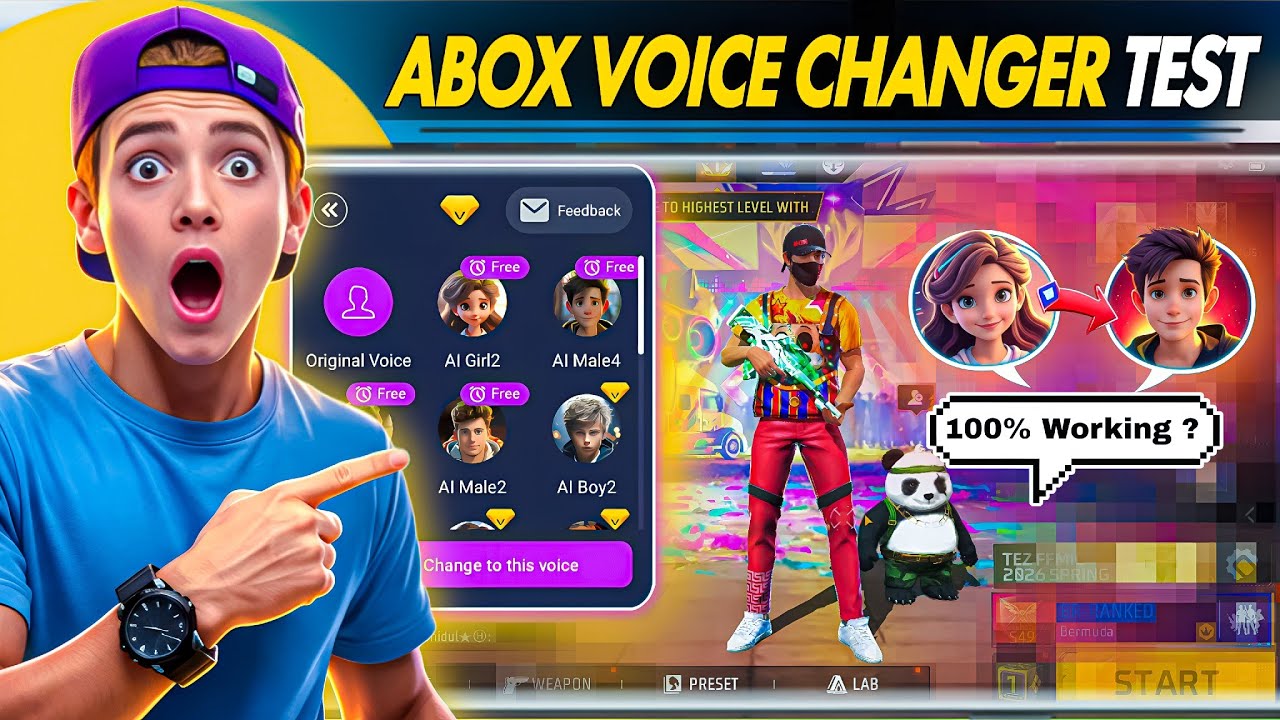 I Tried Abox Voice Changer For Free Fire 🔥 Nalla Free Fire