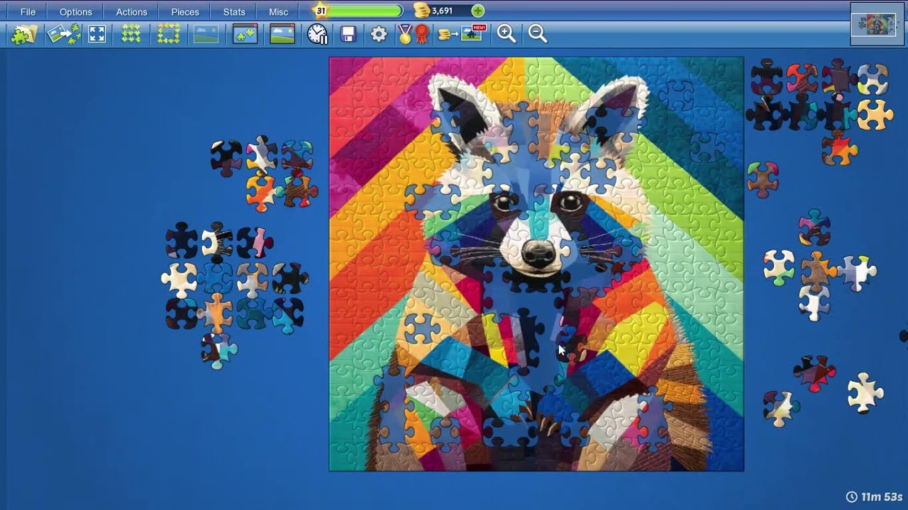 Raccoon Patchwork in 13min14s