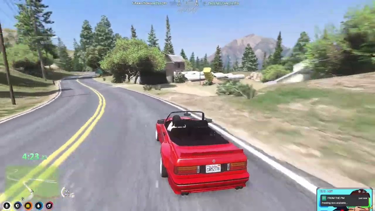 Goofy tries out chips old car on Vinewood touge